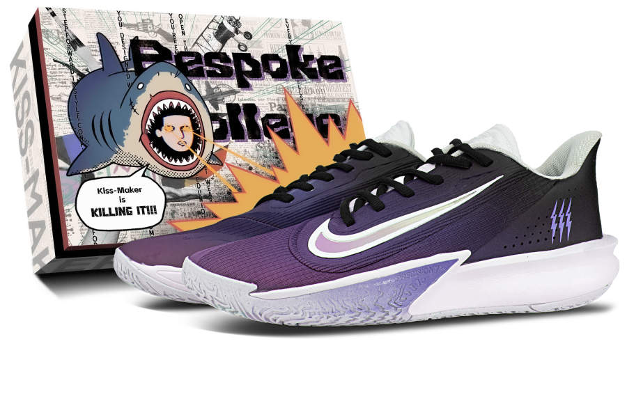 Nike Nike Precision 7 Low top Basketball Shoes Men's Black Purple