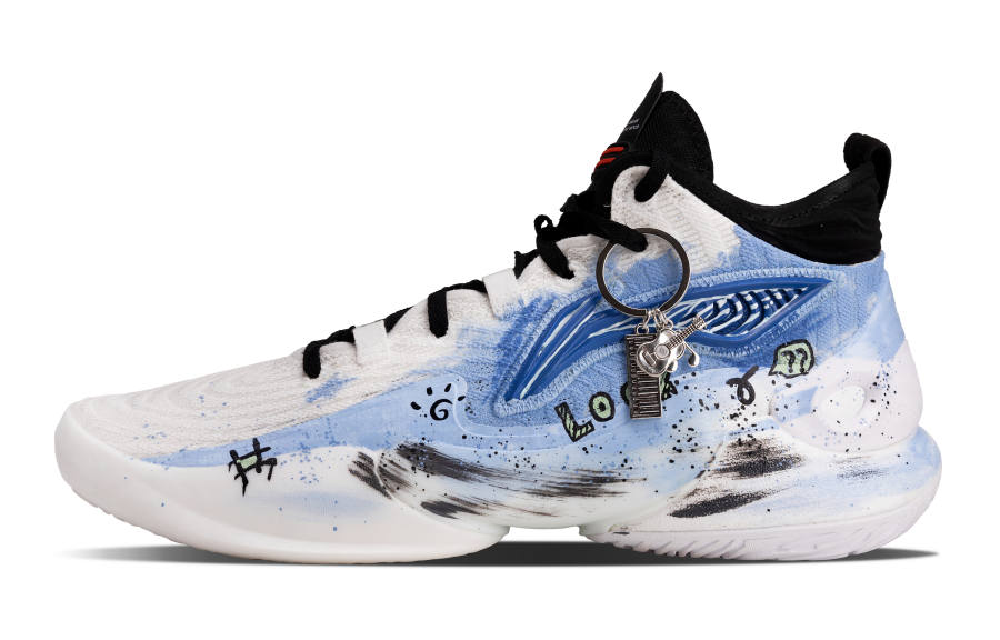 Li-Ning Li Ning YuShuai 18 TPU Slip Resistant, Abrasion Resistant, Rebound Mid top Basketball Shoes Men's White