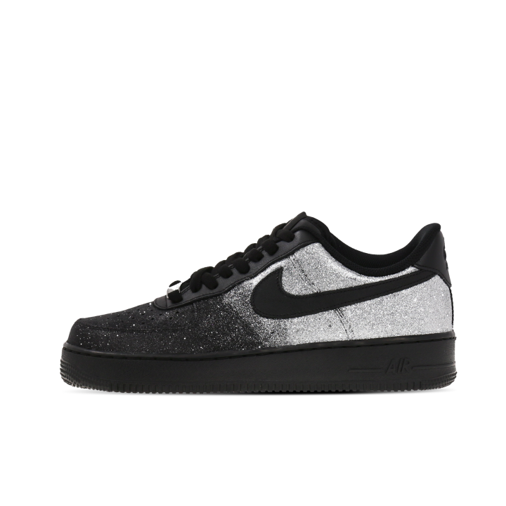Nike Nike Air Force 1 Low top Skateboard Shoes Unisex Black Silver