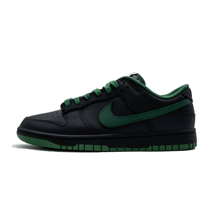Nike Nike Dunk 'Blackout Jade' Cow Leather Slip Resistant Slip Resistant Low top Skateboard Shoes Unisex Black Green