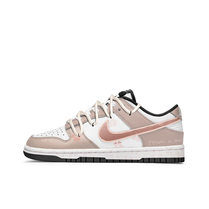 Nike Nike Dunk Slip Resistant Abrasion Resistant Low top Skateboard Shoes Unisex Pink White