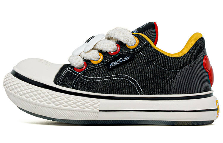 OLD ORDER x Disney CANVAS Chunky Shoes Low top Canvas Shoes Unisex Black White