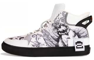 IDX Forbidden City Palace Culture x IDX Abrasion Resistant Slip Resistant High top Canvas Shoes Men's Black White
