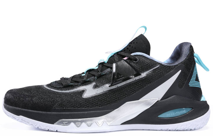 PEAK PEAK Lightning 9 Slip Resistant, Abrasion Resistant, Breathable Low Top Basketball Shoes Men's Black Silver Bullet