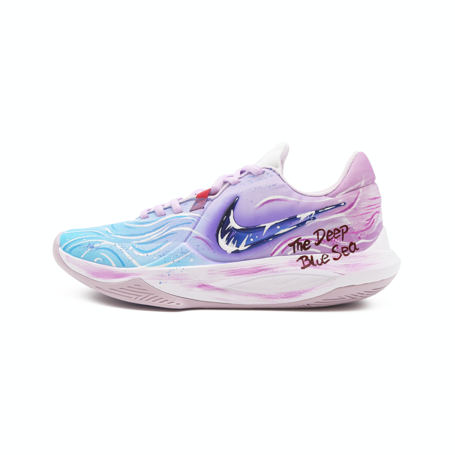 Nike Nike Precision 6 Cushioning Abrasion Resistant Cushioning, Wear Resistant Low top Basketball Shoes Men's Blue Purple