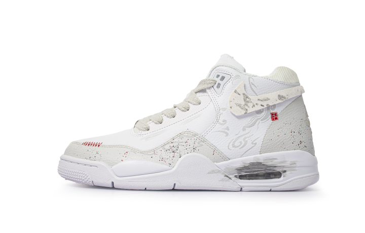 Nike Nike Flight Legacy Sky Imagination Mid top Vintage Basketball Shoes Unisex White Gray