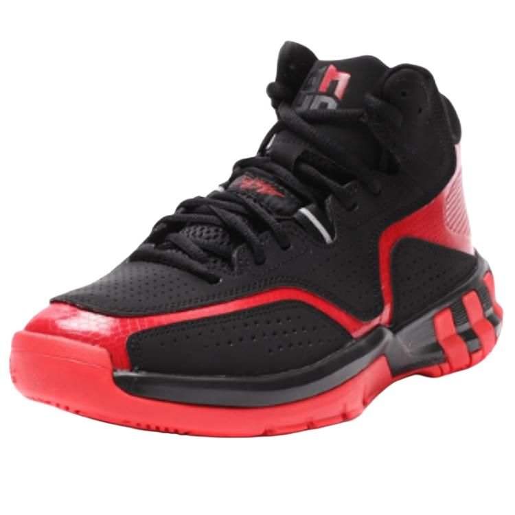 Adidas Adidas Slip Resistant Abrasion Resistant Mid top Basketball Shoes Men's Red Black