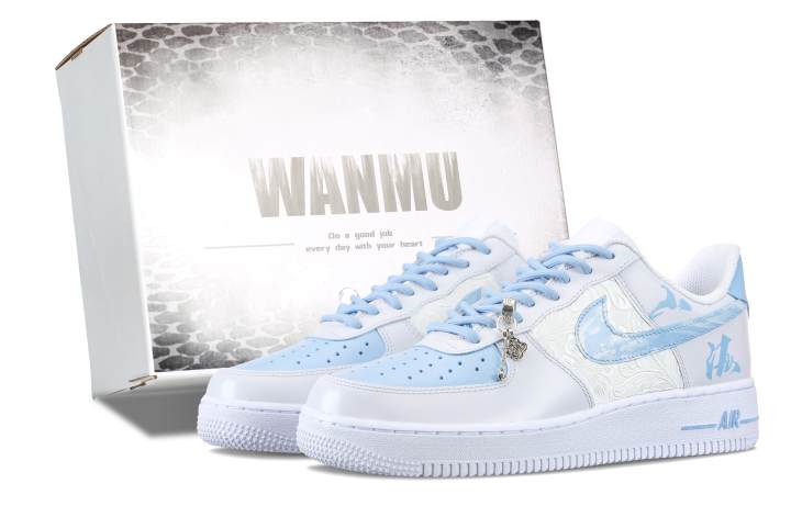 Nike Nike Air Force 1 Pick Up The Mountains And Seas Slip Resistant Abrasion Resistant Low top Skateboard Shoes Men's