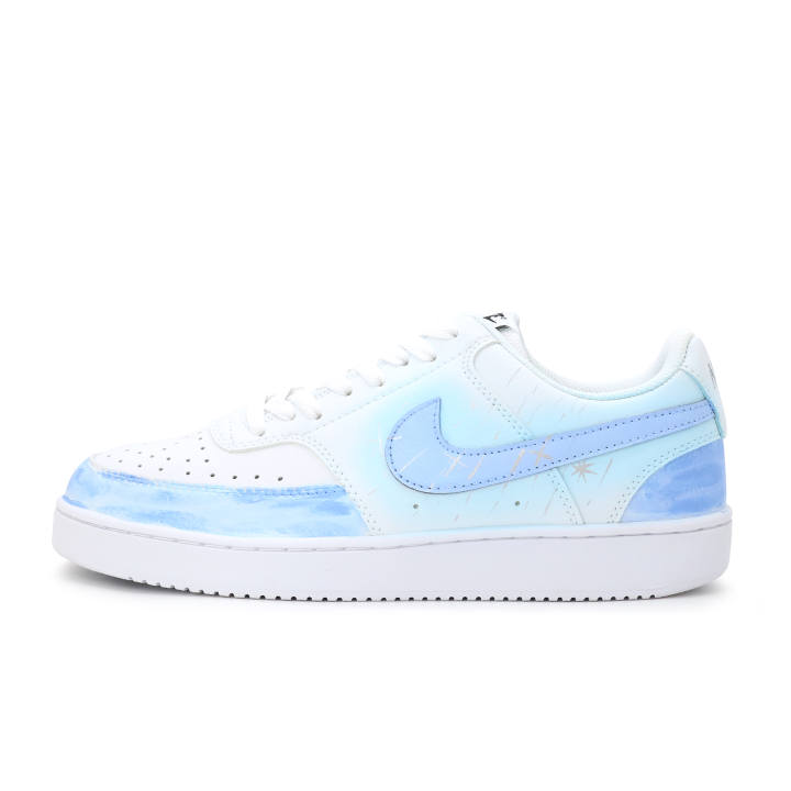 Nike Nike Court Vision 1 Versatile Low top Skateboard Shoes Men's Blue Gold White
