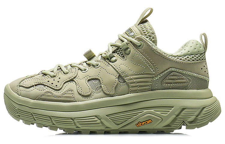 Li-Ning Li Ning Vintage Basketball Shoes Women's Low Top Earth Gray Green