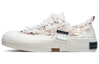 XVESSEL Swan Heart Low top Canvas Shoes Unisex White Gold