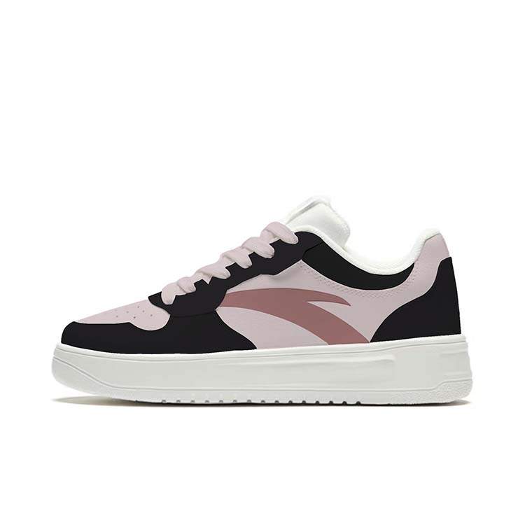 Anta Life Collection Slip Resistant, Abrasion Resistant, Lightweight Low top Skateboard Shoes Women's Black Pink