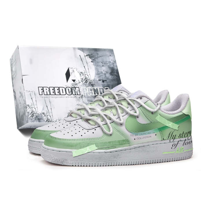 Nike Nike Air Force 1 Freedom Panda, Box, Mysterious Love Slip Resistant Abrasion Resistant Low top Skateboard Shoes Unisex