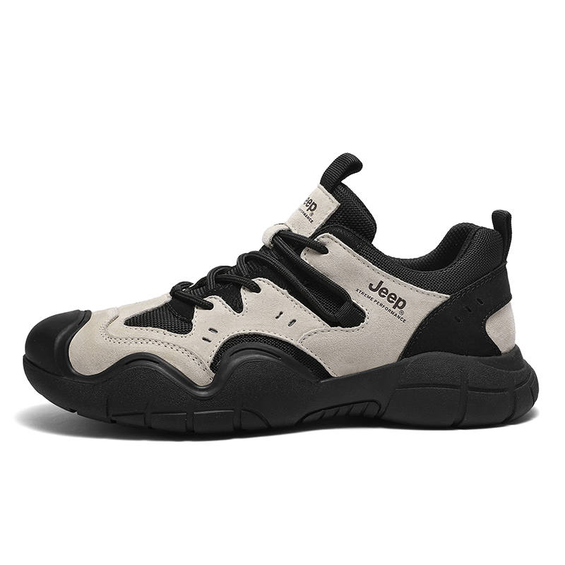Jeep Abrasion Resistant Breathable Lightweight Height Increasing Low top Hiking Shoes Men's