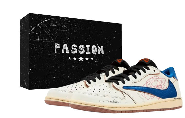 Jordan Travis Scott x Jordan Air Jordan 1 Reverse Barbless Rose Hook Box Abrasion Resistant Breathable Low top