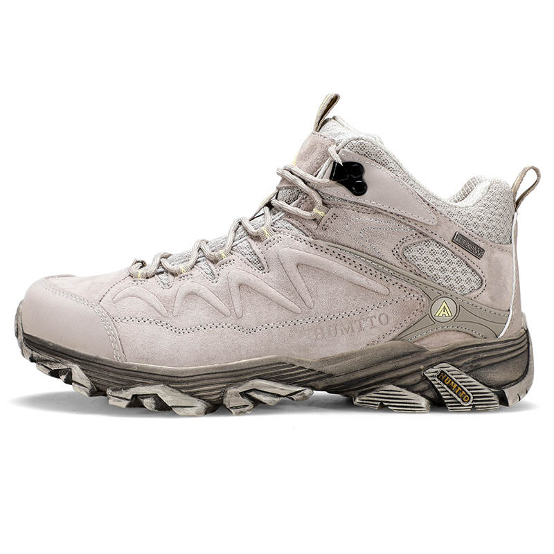 HUMTTO Cushioning Slip Resistant Abrasion Resistant High top Mountaineering Shoes Men's Sandstorm Yellow