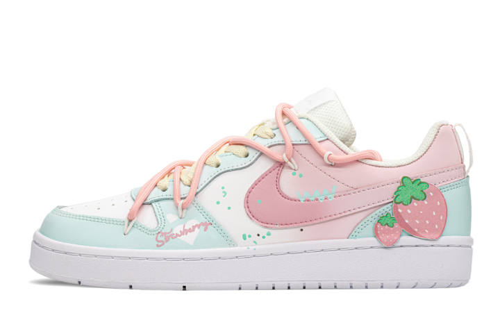 Nike Nike Court Borough Height Increasing Height Increasing Low top Skateboard Shoes GS Green Pink