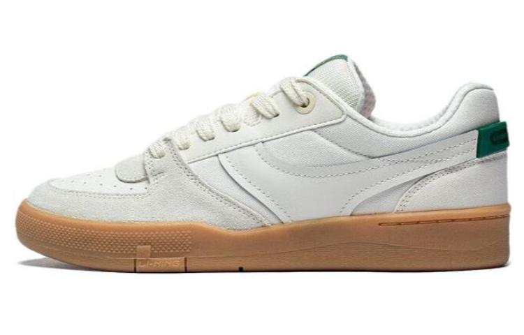 Li-Ning Li Ning Zhengrong 92S Slip Resistant Cushioning Low top Skateboard Shoes Men's Ecru