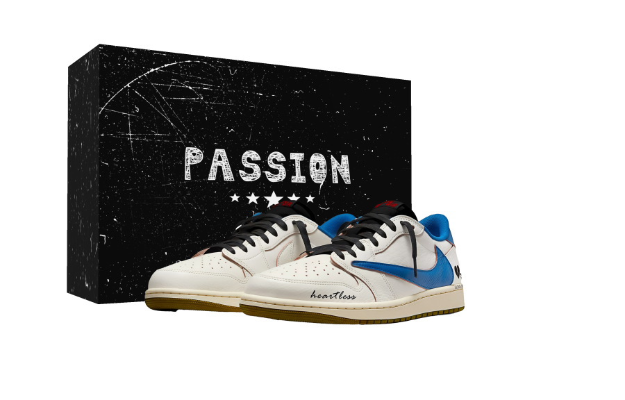 Jordan Travis Scott x Jordan Air Jordan 1 Satan Lightning Fashion Trend Abrasion Resistant Abrasion Resistant Low top