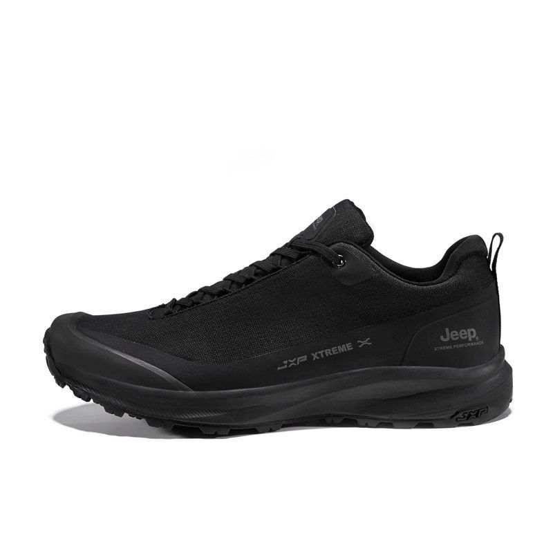 Jeep Grip Abrasion Resistant Waterproof Slip Resistant Low top Mountaineering Hiking Shoes Men's Black