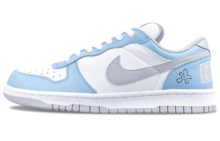 Nike Nike Big Abrasion Resistant Breathable Abrasion Resistant Breathable Low top Skateboard Shoes Men's White Blue