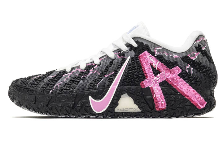 Nike Nike Ja Morant 3 Lightning Neon Abrasion Resistant Abrasion Resistant Low top Basketball Shoes Unisex Black Pink
