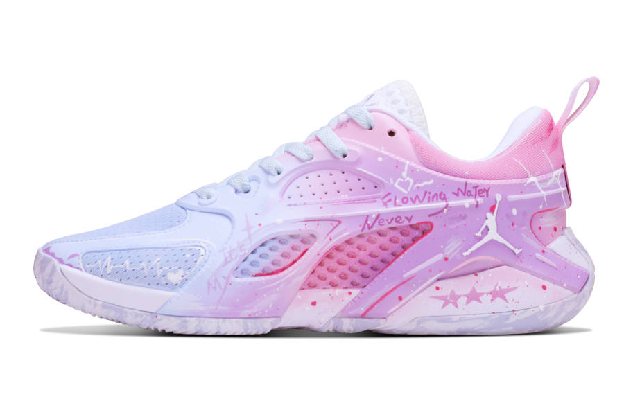 Jordan Jordan Heir Abrasion Resistant Low top Basketball Shoes Women's Pink Purple