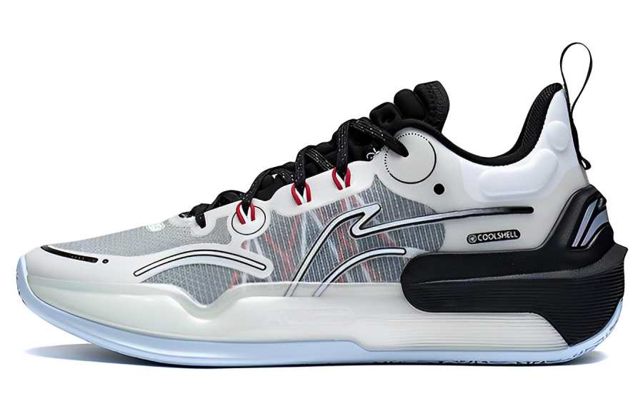 Li-Ning Li Ning YuShuai 16 V2 Cushioning Slip Resistant Abrasion Resistant Low top Basketball Shoes Men's White Black