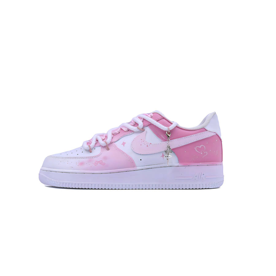 Nike Nike Air Force 1 07 Abrasion Resistant Low top Skateboard Shoes Unisex Gradient Pink