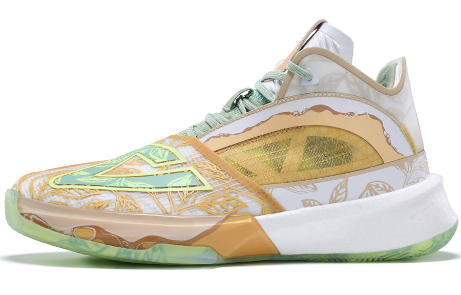 PEAK Surfing The Big Triangle 1.0 Basketball Shoes Men's High Top Yellow/White