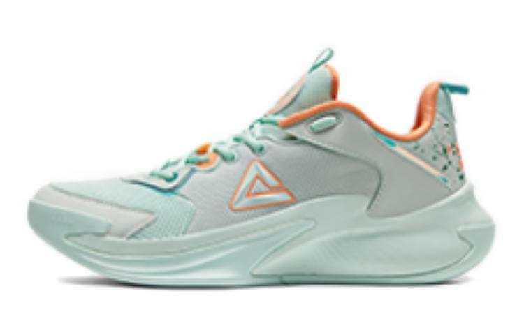 PEAK Slip Resistant Abrasion Resistant Low top Basketball Shoes Men's Pink Green