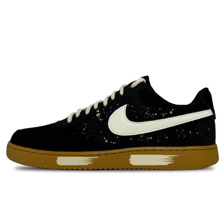 Nike Nike Court Vision 1 Black Warrior Cushioning, Wear Resistant Low top Skateboard Shoes Men's Black