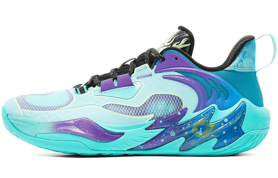 PEAK Taichi Hunting Shadow 3.0 Low top Basketball Shoes Men's Green Peacock Colorway