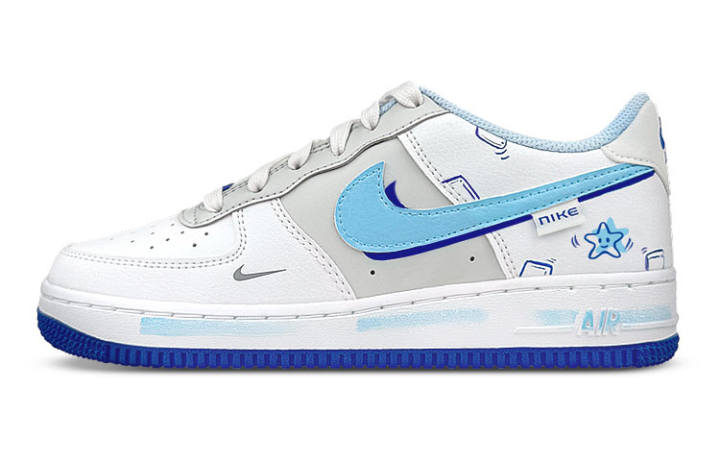 Nike Nike Air Force 1 Low GS Low top Skateboard Shoes Women's White Blue