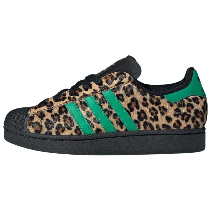 Adidas Originals SUPERSTAR Suede Low top Skateboard Shoes Women's Black Green