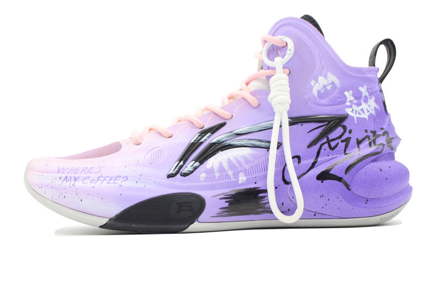 Li-Ning Li Ning YuShuai 17 Abrasion Resistant Slip Resistant Coverage High top Basketball Shoes Men's Rose