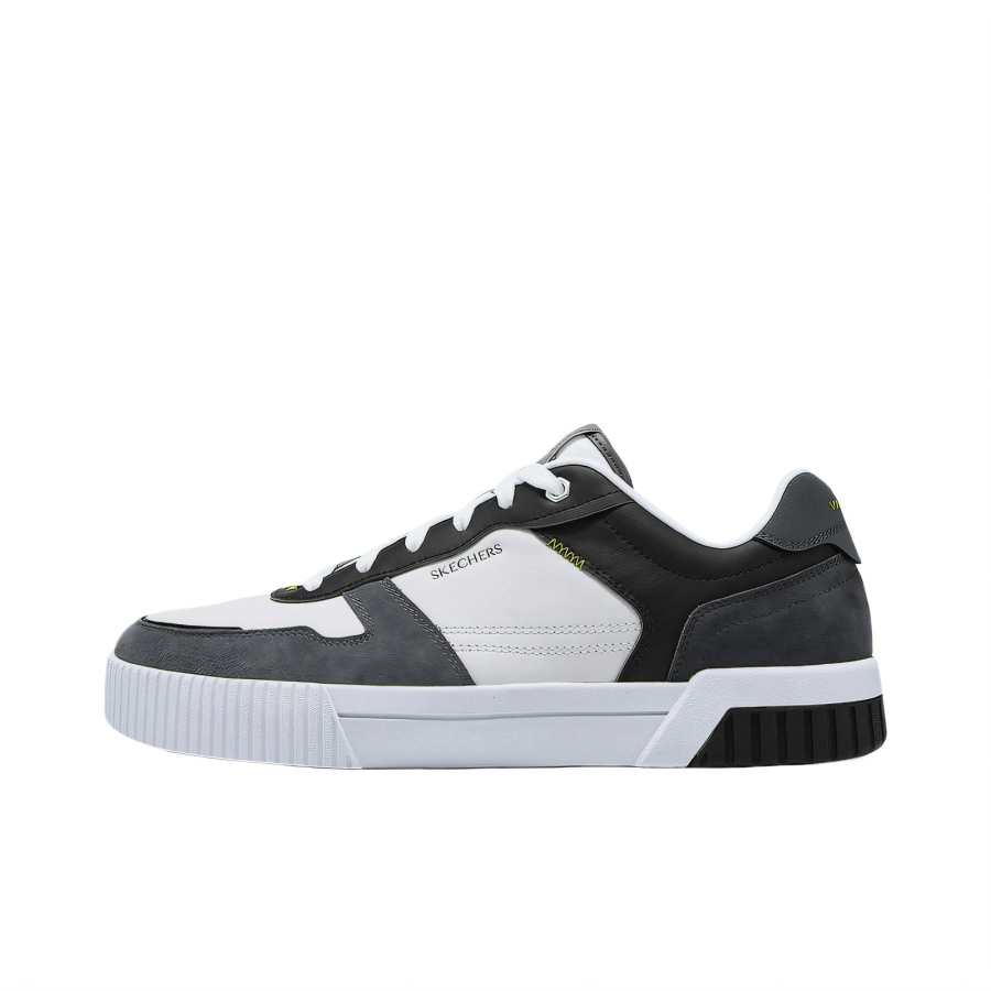 Skechers Jade Cushioning, Wear Resistant Low top Skateboard Shoes Men's White Black