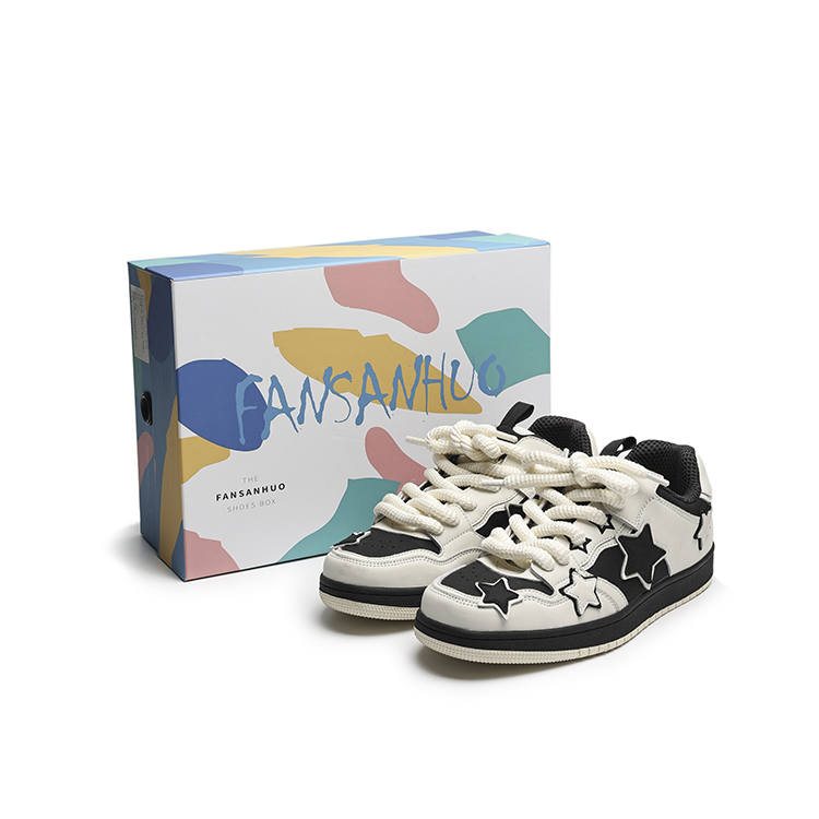 FANGSANHUO Low top Skateboard Shoes Unisex White