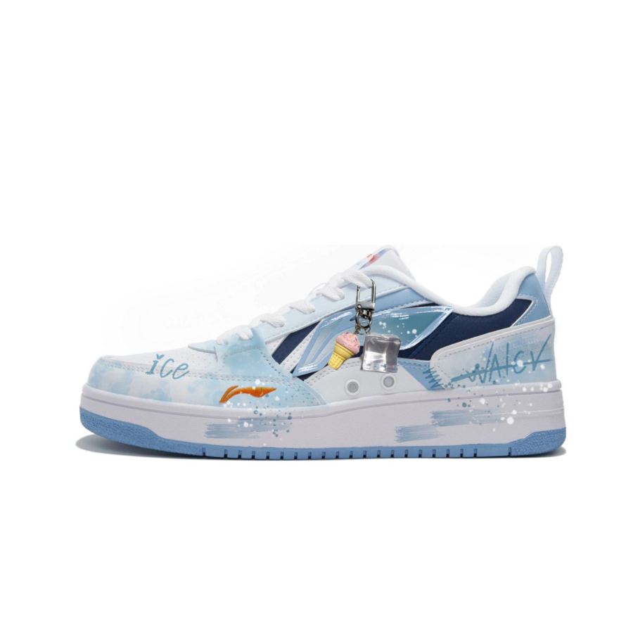 Li-Ning Li Ning Sea And Sichuan High Transparent White Ice Synthetic Leather Slip Resistant Cushioning Abrasion Resistant