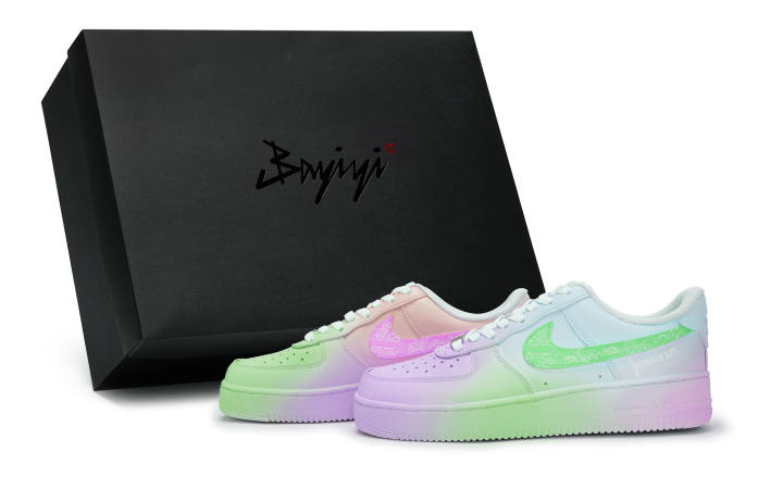 Nike Nike Air Force 1 811 Manufacturing, Multicolor Spring Glow Pink Green, Special Shoe Box