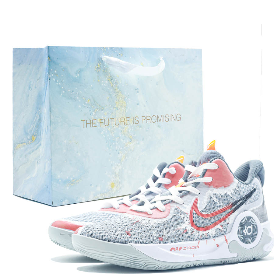 Nike Nike KD Trey 5 IX Fabric Abrasion Resistant Mid top Basketball Shoes Men's Gray Orange
