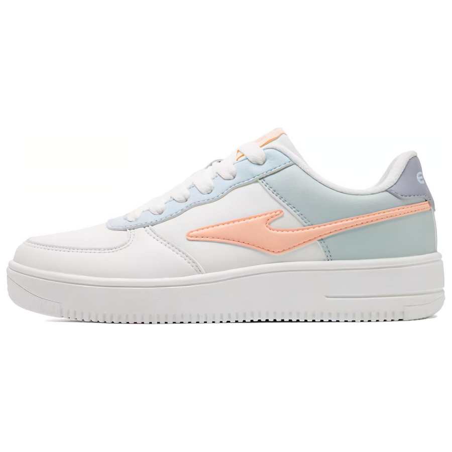 Erke Slip Resistant Cushioning Low top Skateboard Shoes Women's White Green