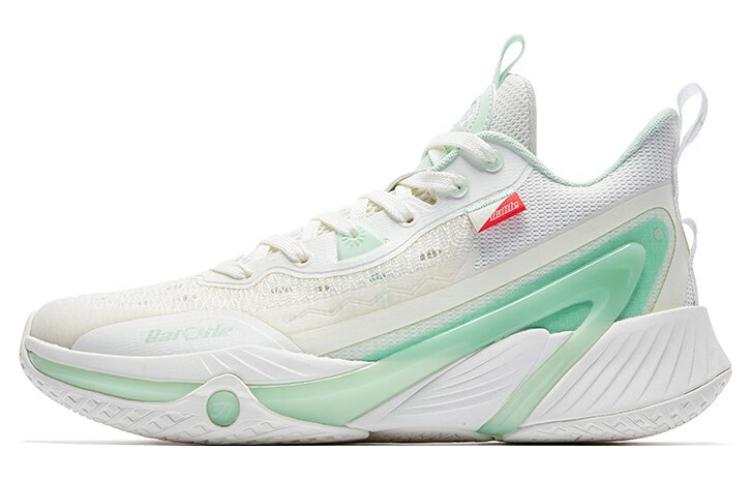 QIAODAN Slip Resistant Abrasion Resistant Slip Resistant Abrasion Resistant Mid top Basketball Shoes Men's Gray Green