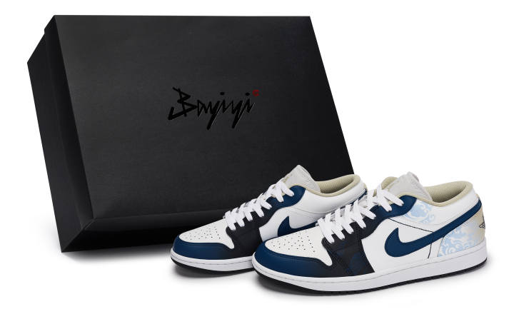 Jordan Jordan Air Jordan 1 811 Manufacturing, Blue Glaze Flowing Cloud, Special Shoe Box Lightweight Low top
