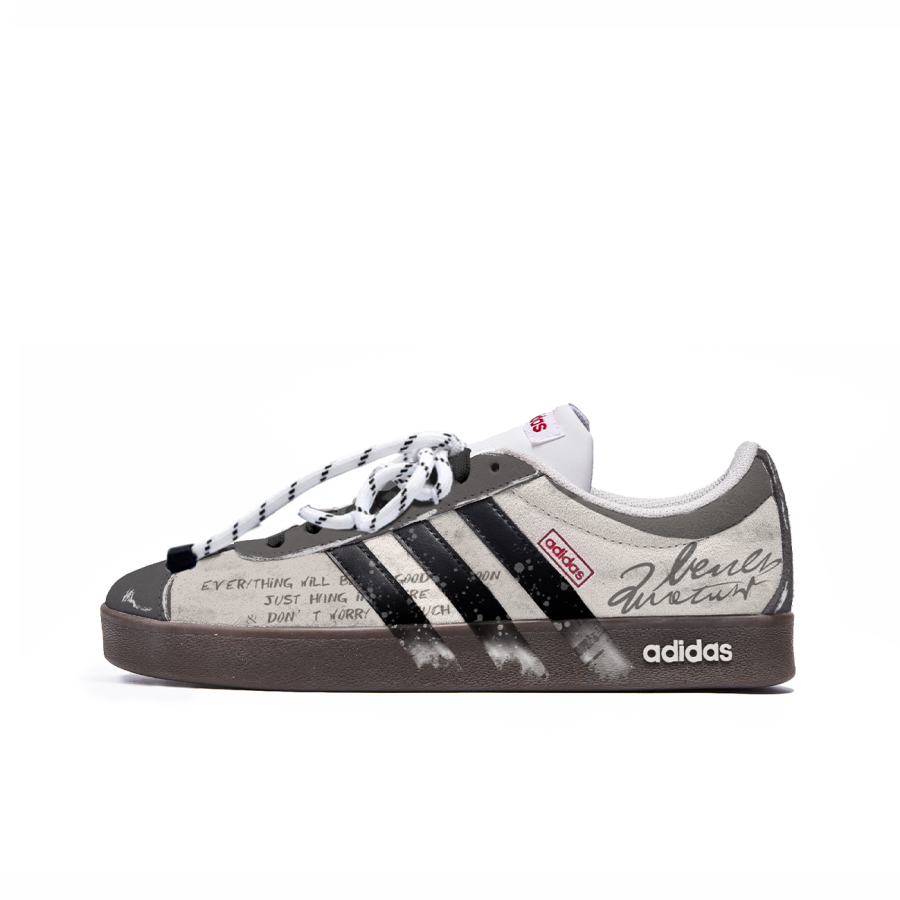 Adidas Neo VL Court Lifestyle Lively Island, Gray Night Slip Resistant Abrasion Resistant