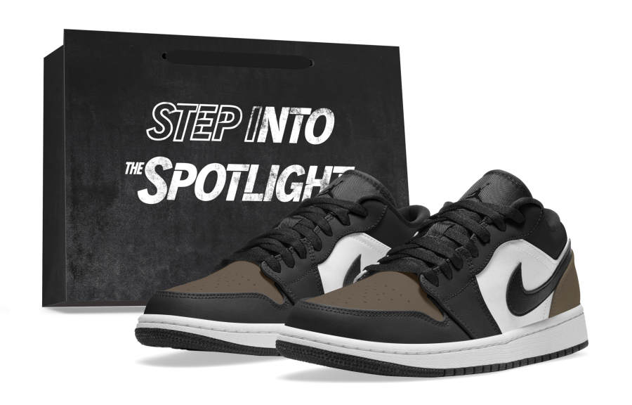 Jordan Jordan Air Jordan 1 Slip Resistant Abrasion Resistant Low top Skateboard Shoes Unisex Black White Brown