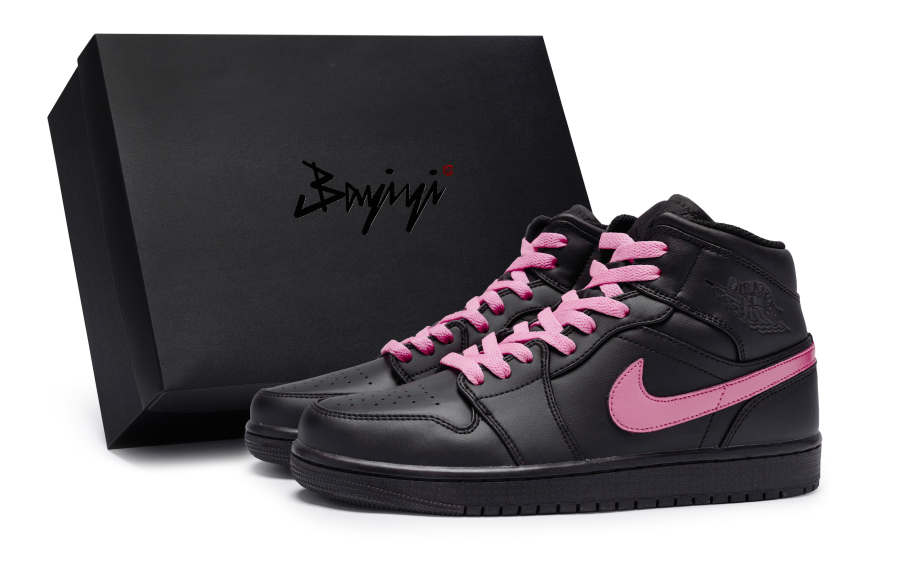 Jordan Jordan Air Jordan 1 Mid 811 Manufacturing, Tranquil Radiance Rose Red, Special Shoe Box Abrasion Resistant