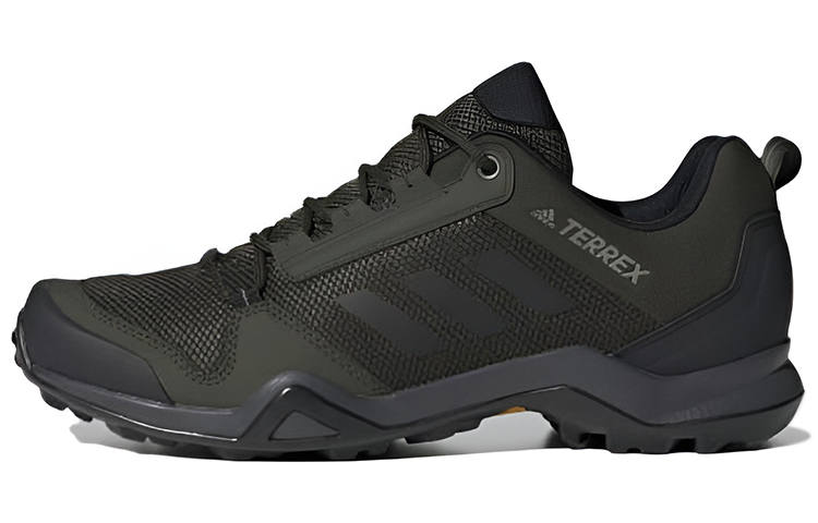 Adidas Adidas Terrex AX3 GTX Fabric Abrasion Resistant Low top Mountaineering Hiking Shoes Men's Olive Green