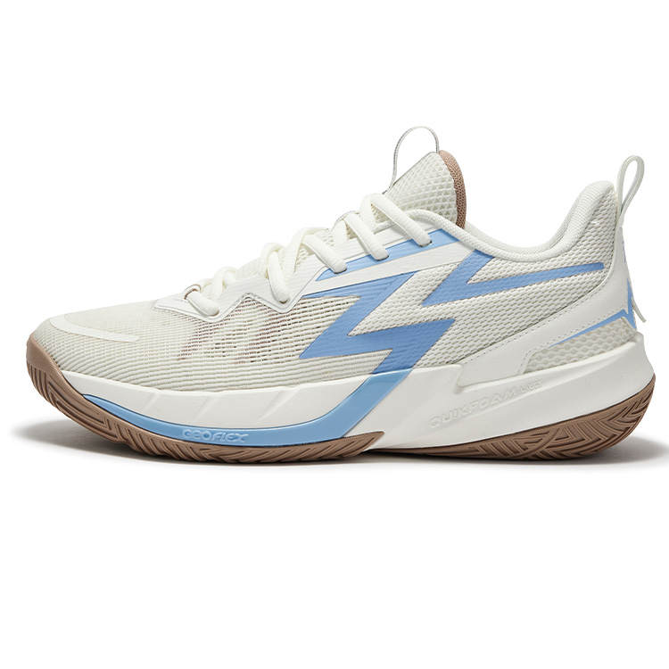 361° Slip Resistant Abrasion Resistant Low top Basketball Shoes Men's White Blue
