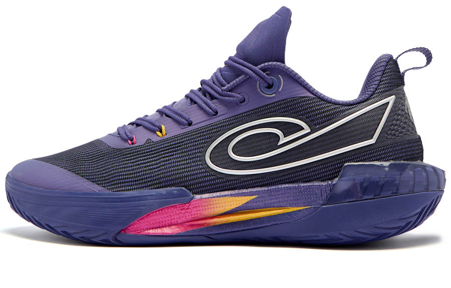 QIAODAN Low top Basketball Shoes Men's Purple Black